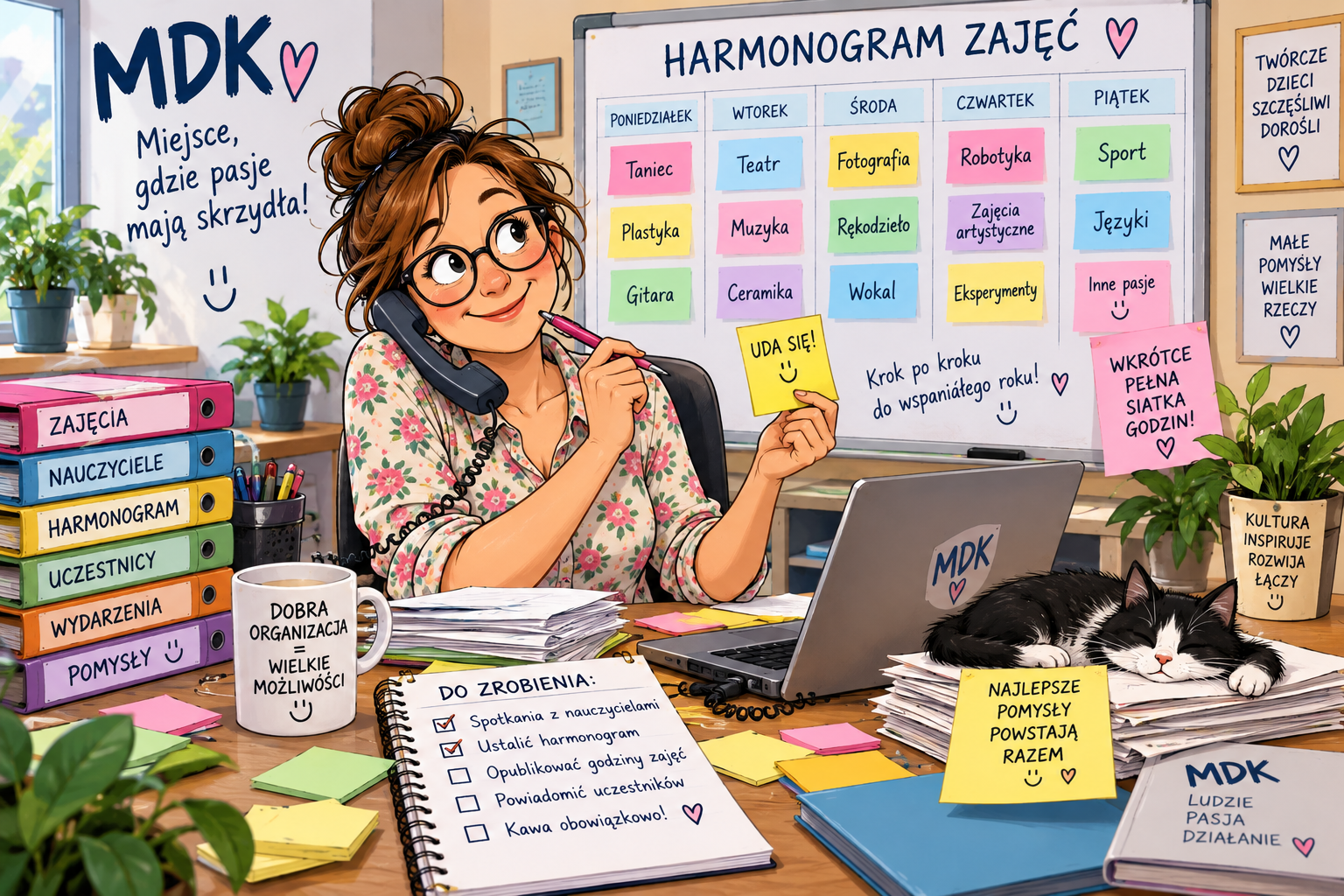 Ilustracja przygotowywania harmonogramu zajęć w MDK